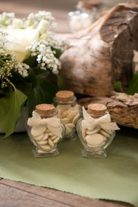 Vase glas hjerte 5,5*4*7 cm.