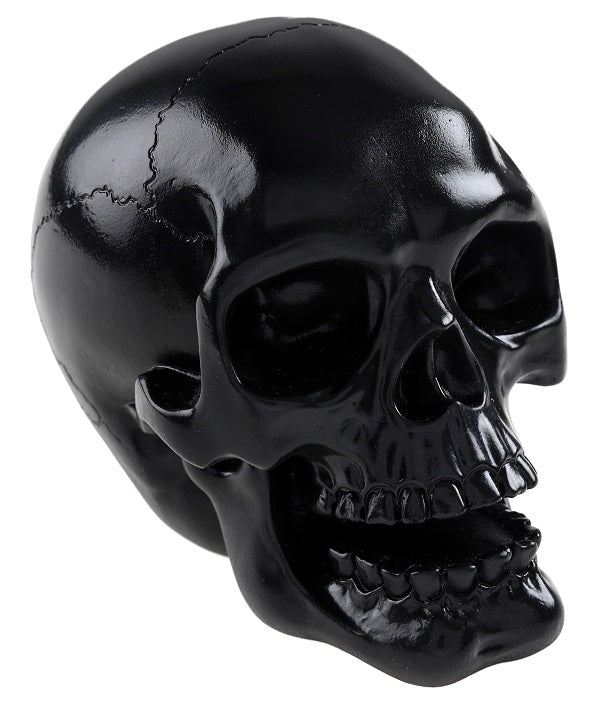 Halloween kranie til pynt 7 x 11 x 9,5 cm. Sort