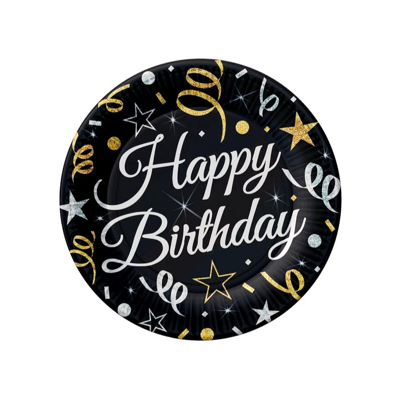Happy Birthday Frokost tallerken 6 stk.