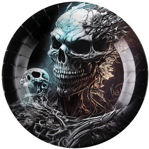 Halloween paptallerken sort, 22,5 cm. cm., 10 stk.