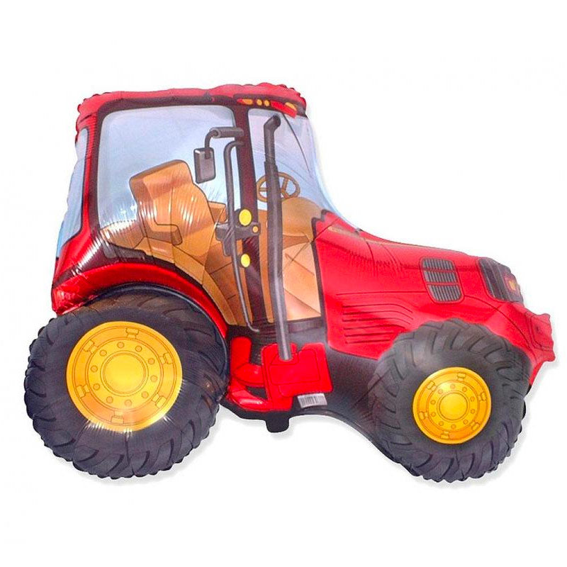 Folie Ballon 24" Traktor Rød