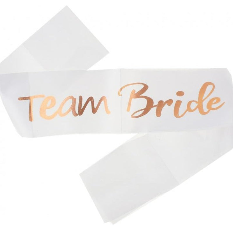 “Team bride” skråbånd, 80 cm.
