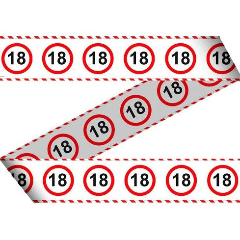 Trafik afspærringsbånd til 18 års fødselsdag 15 m.