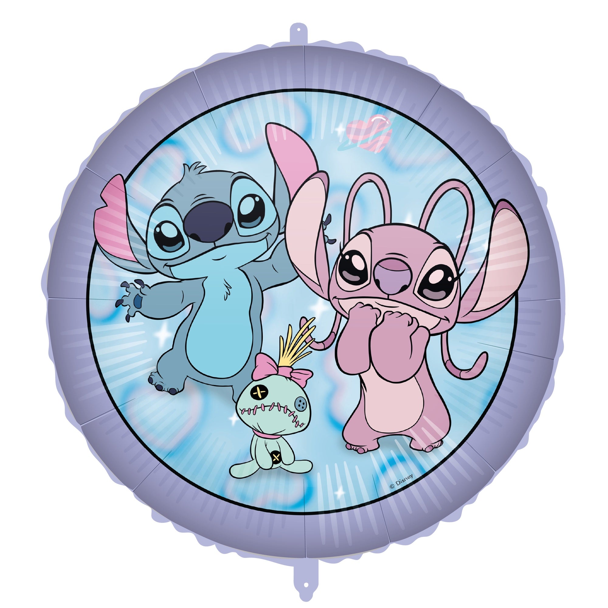 Angel & Stitch folieballon, 45 cm.