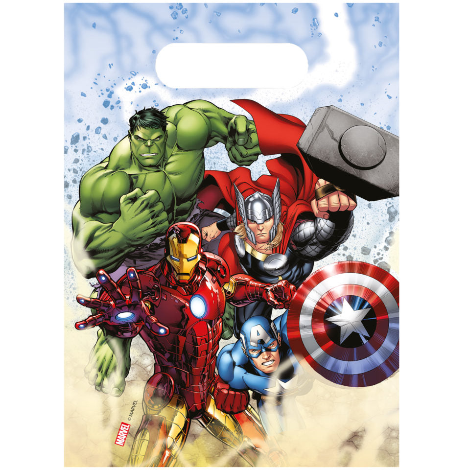 Avengers plast slikpose, 6 stk.