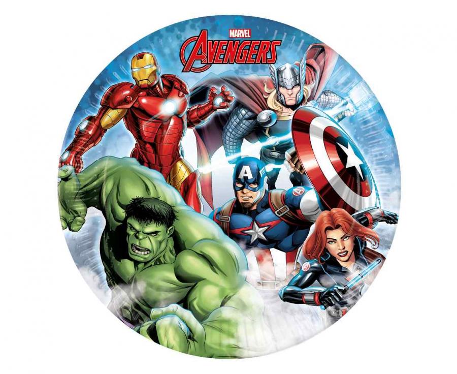 Avengers tallerkener, 23 cm, 8 stk.