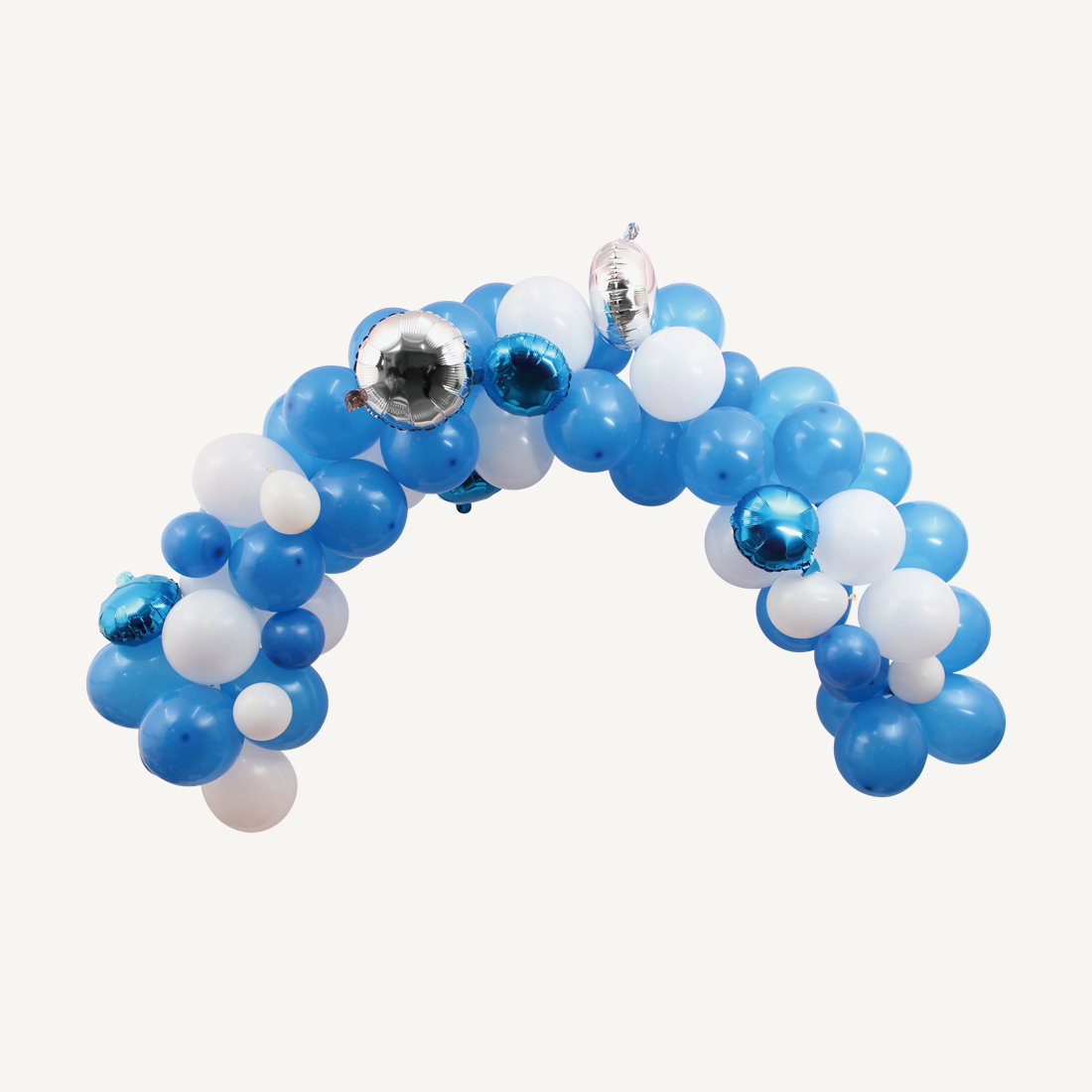 Ballonbue blå student - Mix af 70 stk.