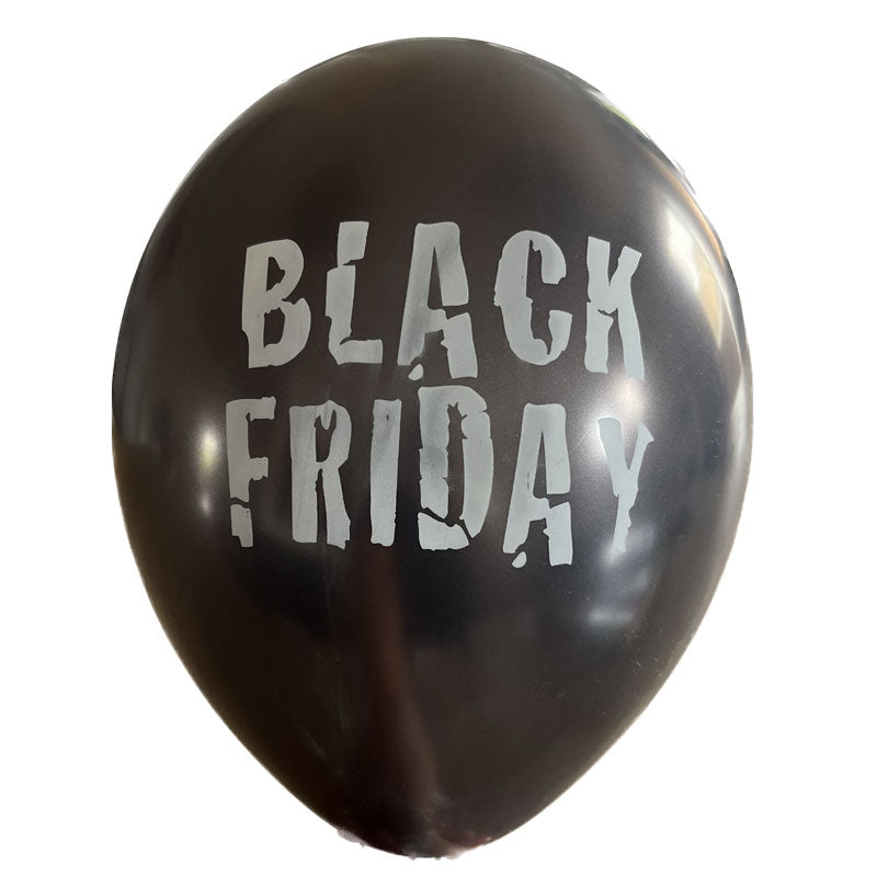 Black Friday Ballon 12", Grafitsort latex