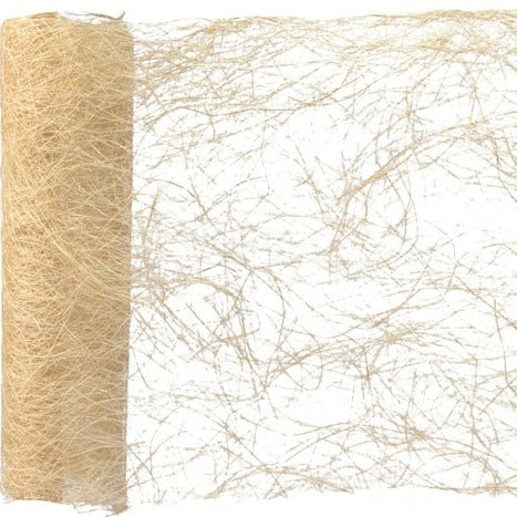 Elfenben Abaca Bordløber 5m x 30 cm