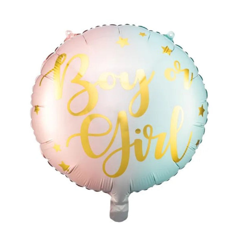 Boy or girl folieballon, 35 cm.