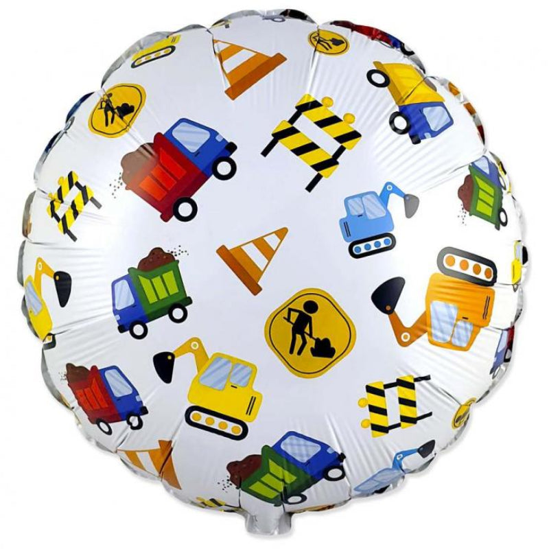Rund byggeplads folieballon, 45 cm.