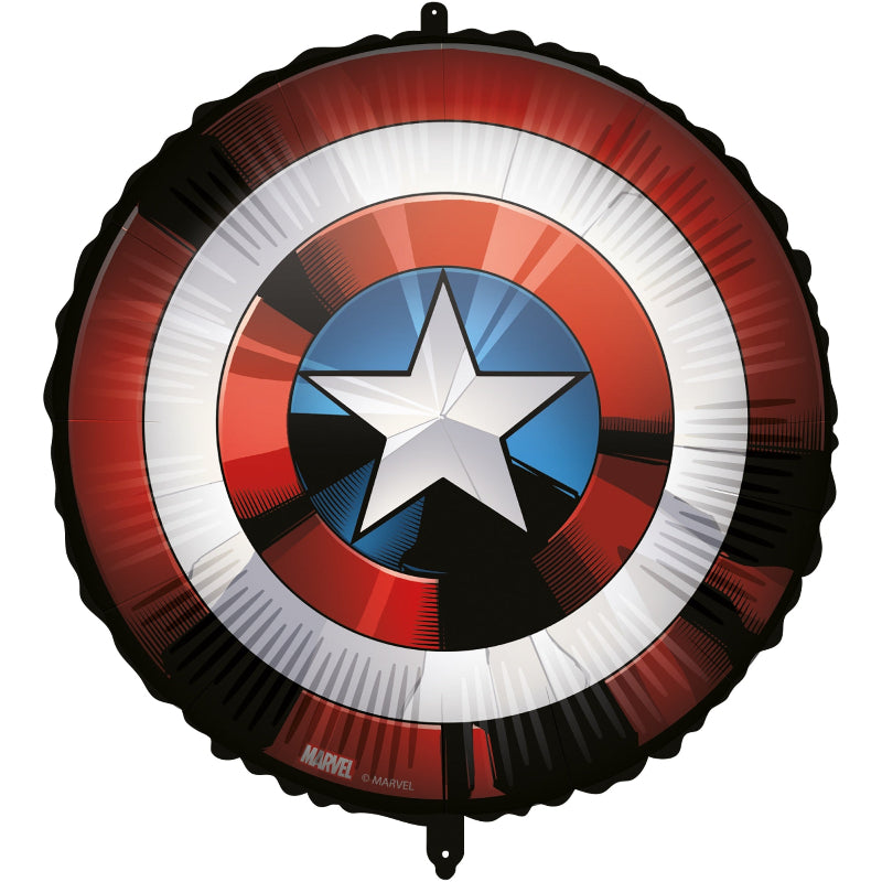 Captain America skjold folieballon, 46 cm.