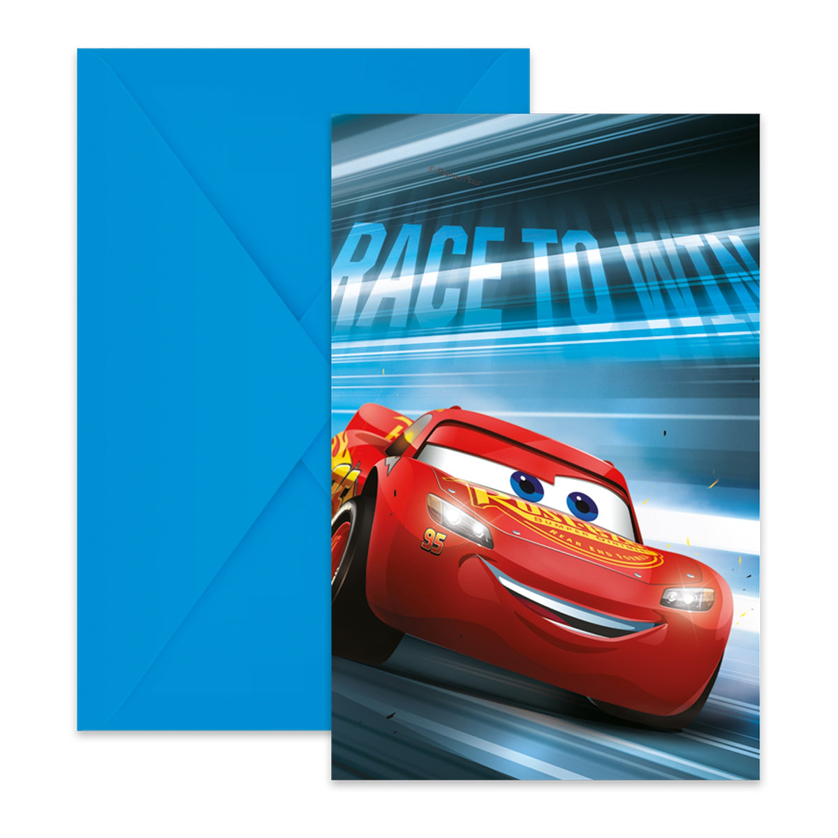 Cars invitationer, 6 stk.