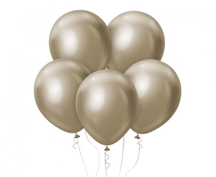 12" "Blanke" champagne farvede balloner 7 stk.