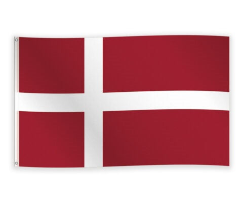 Dansk stof flag 1,5 m x 90 cm