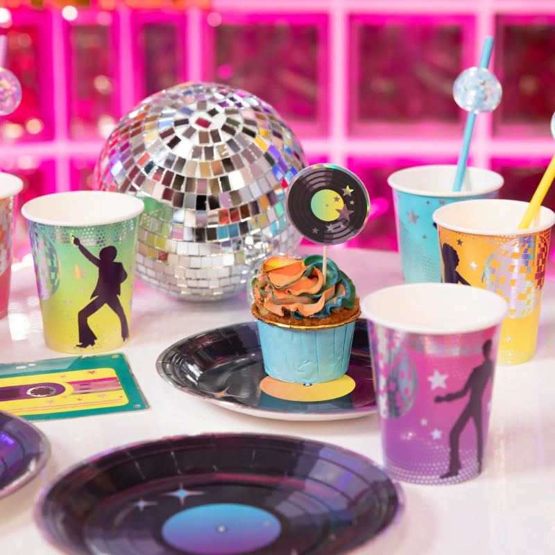 Retro disco buffetpinde, 8 stk.