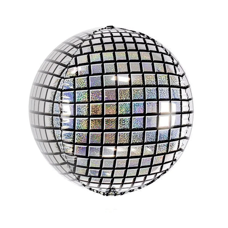 Disco kugle folie ballon, 55 cm.