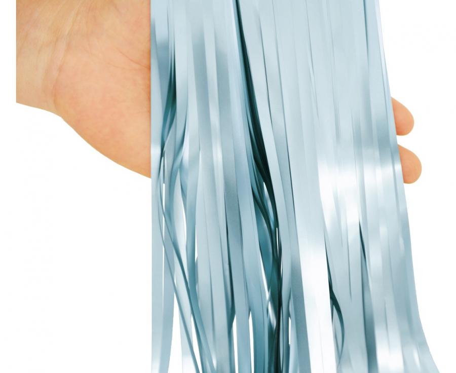 Mat lys blå dørgardin, 100x200 cm