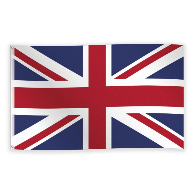 Engelsk stof flag, 1,5 m x 90 cm.