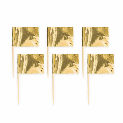 Guld buffetflag, 50 stk.