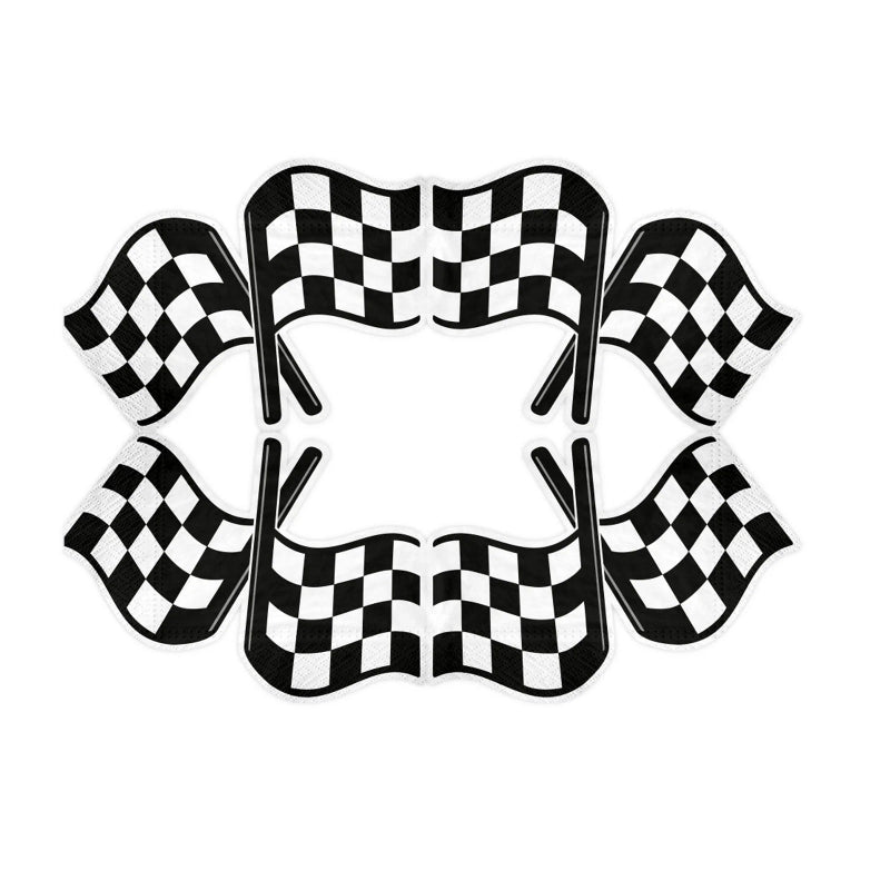 Race flag servietter, 12 stk.