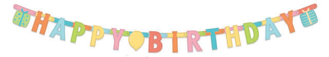 Happy birthday guirlande, 1 stk.