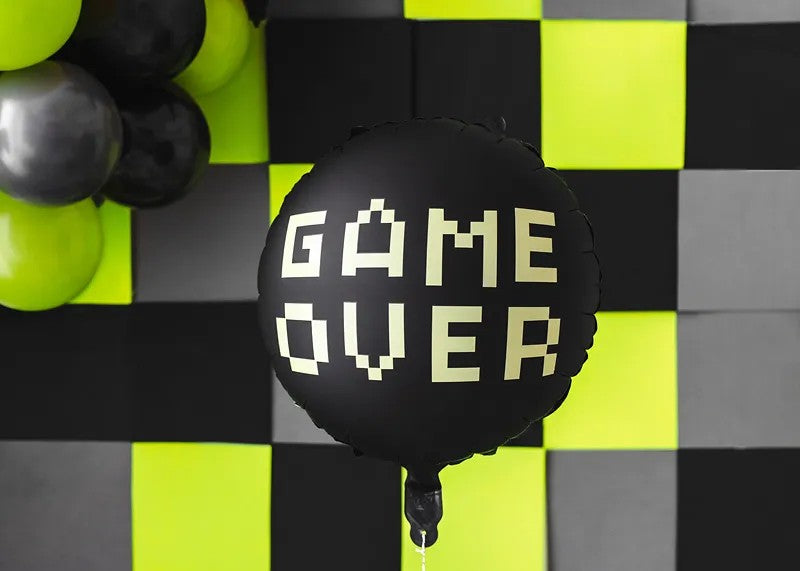 "Game over" folieballon, 45 cm.