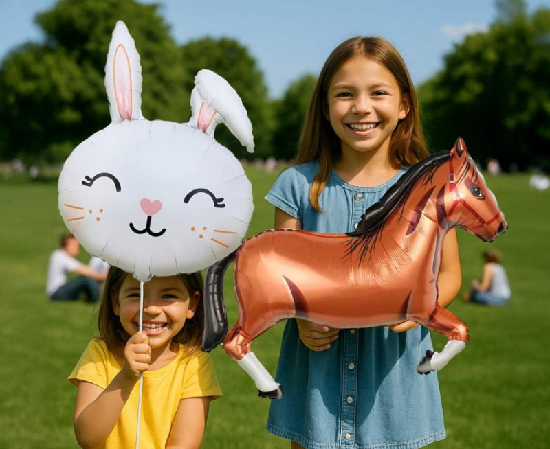 Kanin folieballon, 42x56 cm.