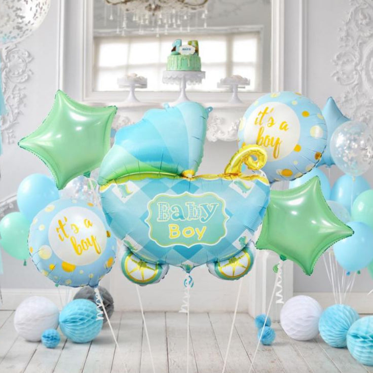 Baby boy folie ballonsæt, 5 stk.