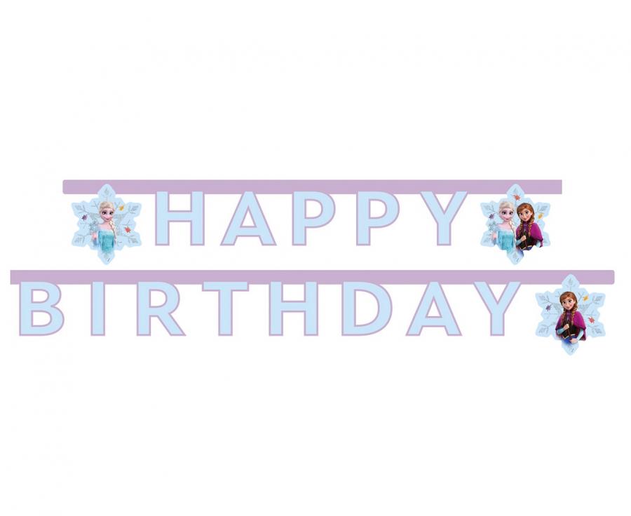 Frozen "Happy birthday" guirlande, 2 m.