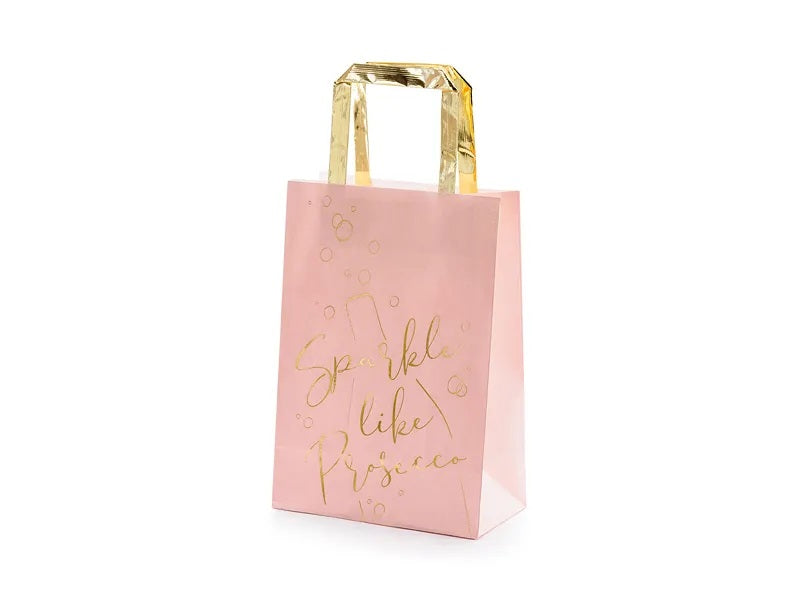 Bride To Be gavepose, pink og guld - 18x25x10cm