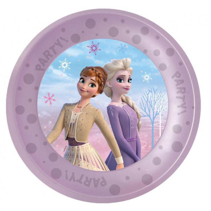 Genanvendelig Frozen plast tallerken, 4 stk.