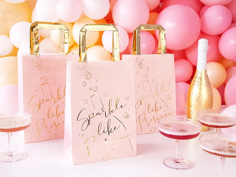 Bride To Be gavepose, pink og guld - 18x25x10cm