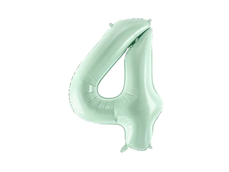 Lys grøn, 4-tal, folieballon, 72 cm.