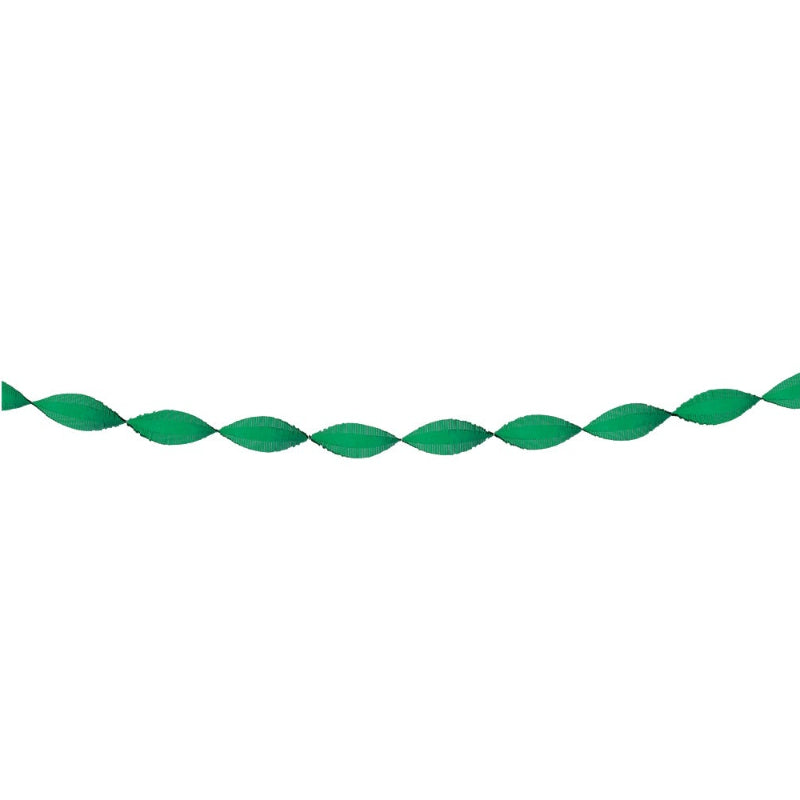 Mørk grøn frynse crepebånd, 6 m.