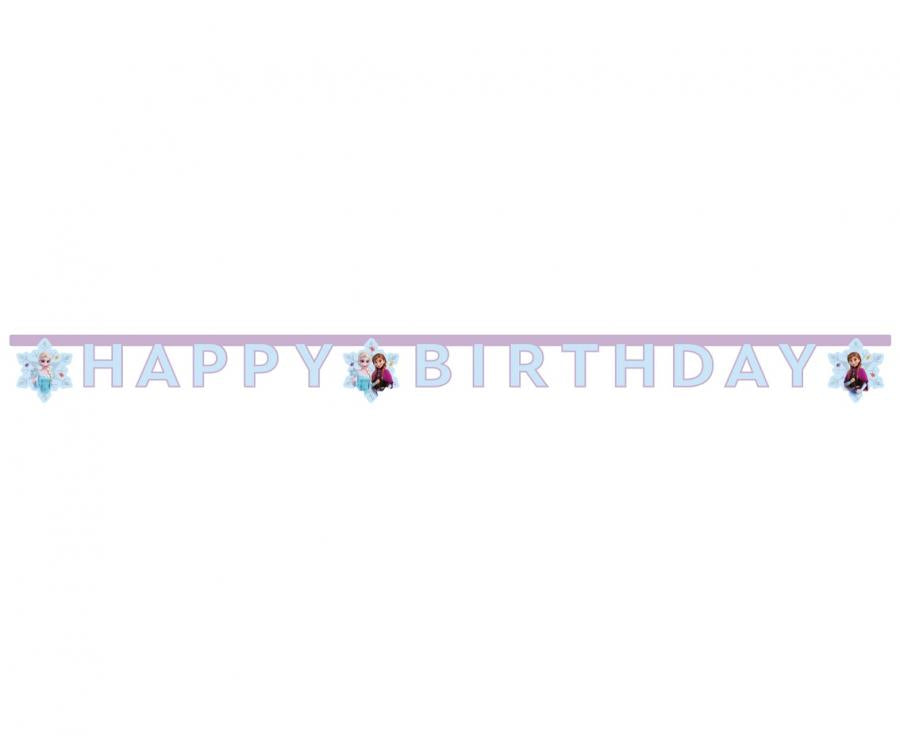 Frozen "Happy birthday" guirlande, 2 m.