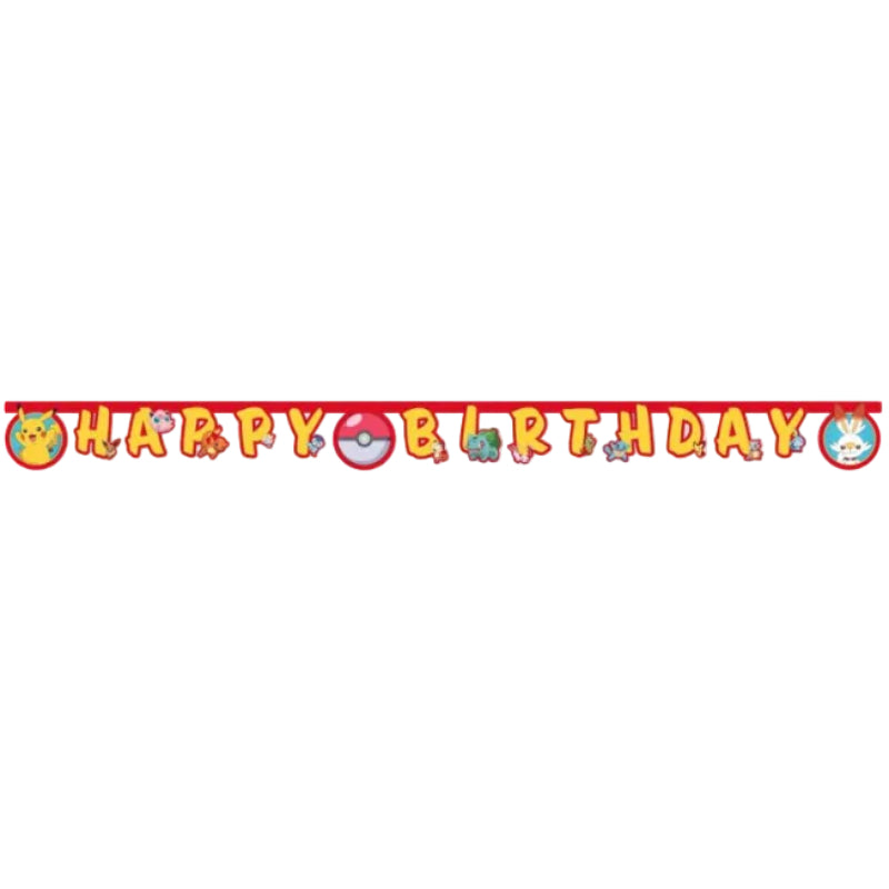 Pokemon "Happy birthday" guirlande, 2 m.