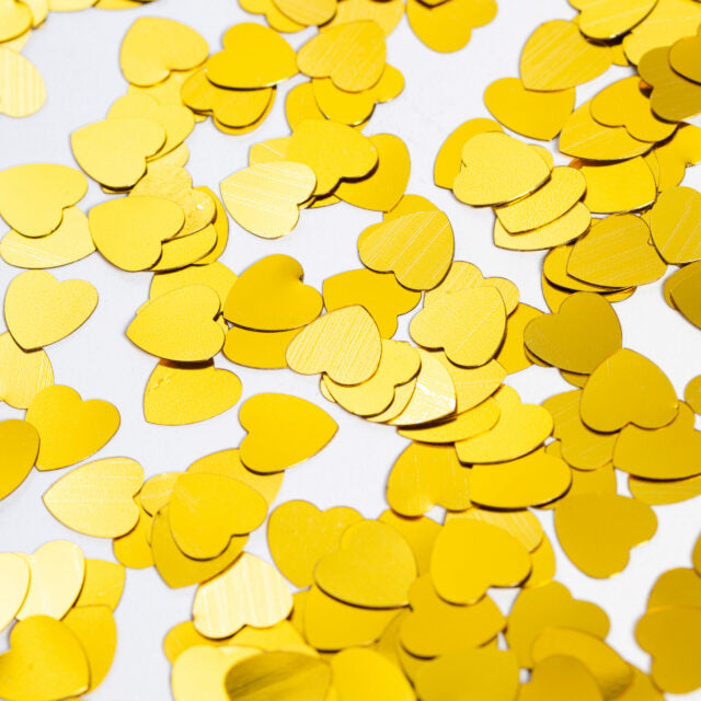 Guld hjerte konfetti, 14 g