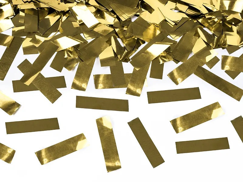 Confetti Cannon B&C Guld stripes - 60 cm