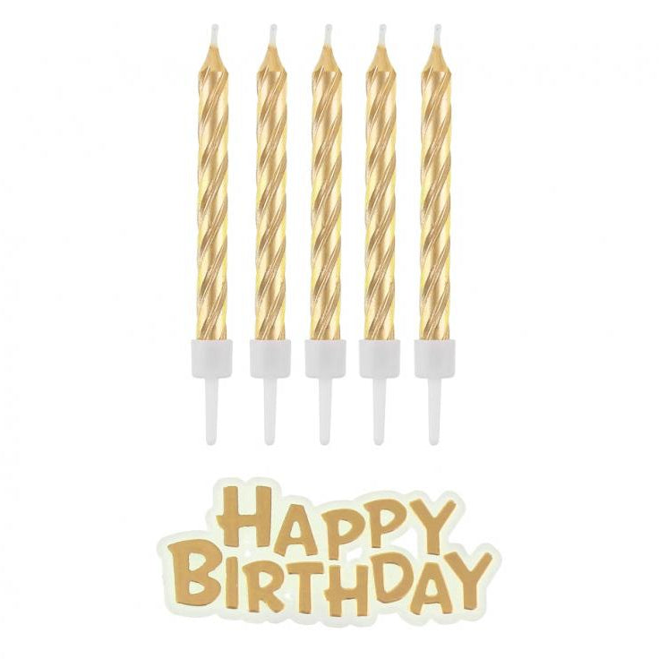 Lagkagelys guld 16 stk.