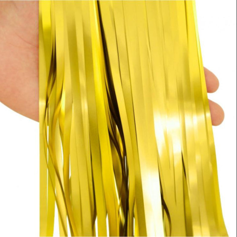 Mat guld foliegardin, 100x200 cm.