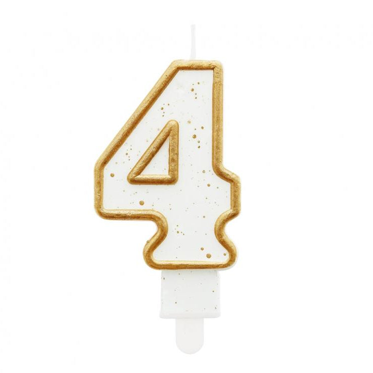 Guld - hvid kagelys, 4-tal