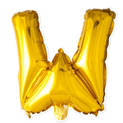 Guld bogstav XL ballon 100 cm - Vælg bogstav i tabellen