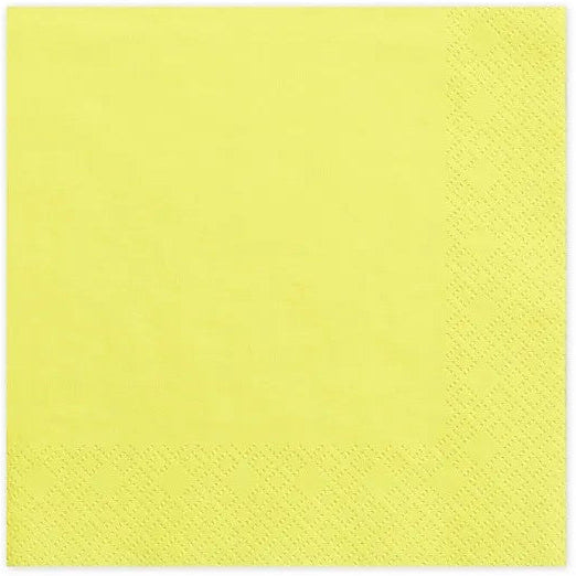 Gule servietter, 20 stk.