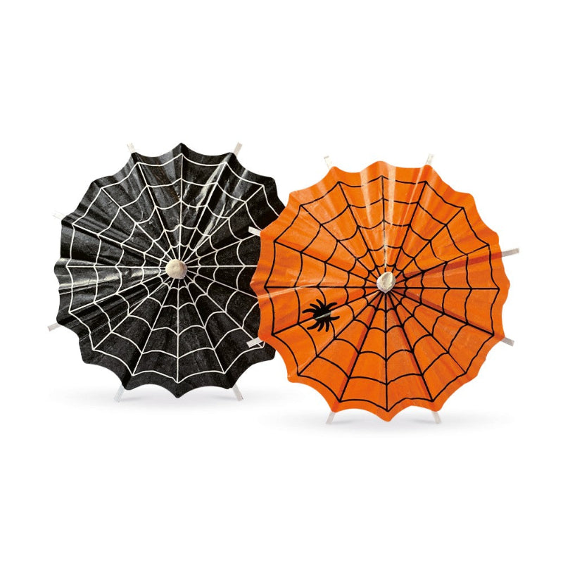 Halloween drink parasol, 8 stk.