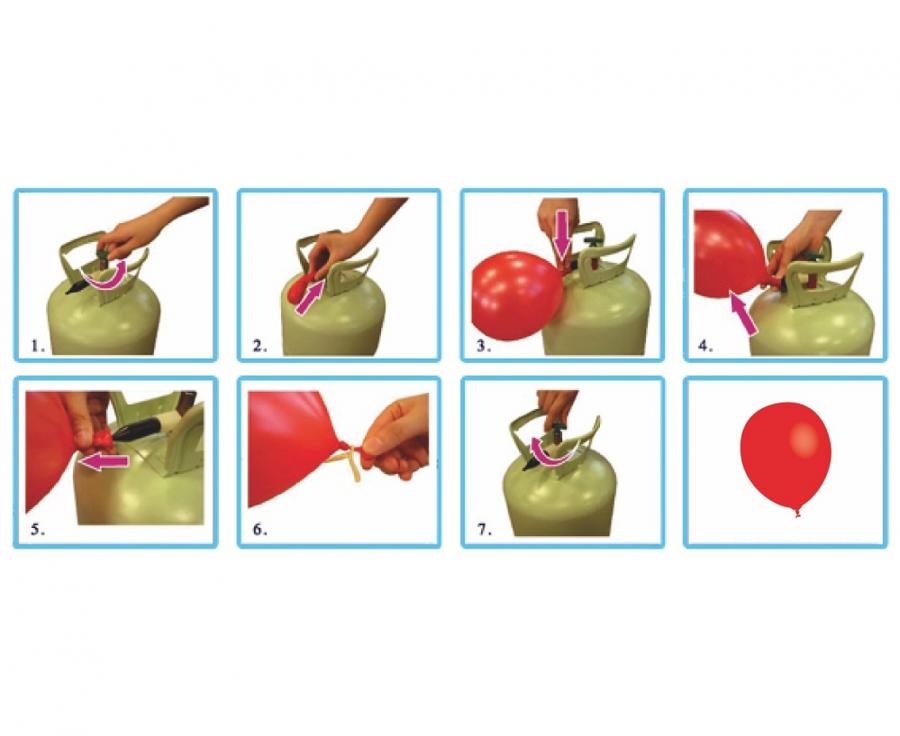 Stor Helium til balloner - 50 balloner