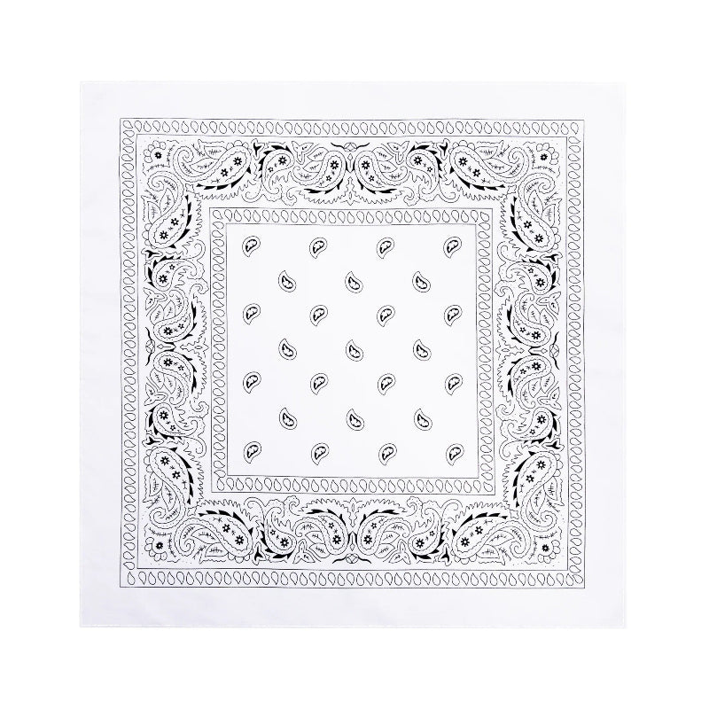 Hvid bandana, 54x54 cm.