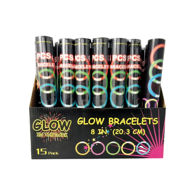 Knæklys armbånd, 15 stk.