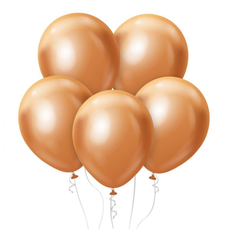 Kobber latexballoner, 7 stk.
