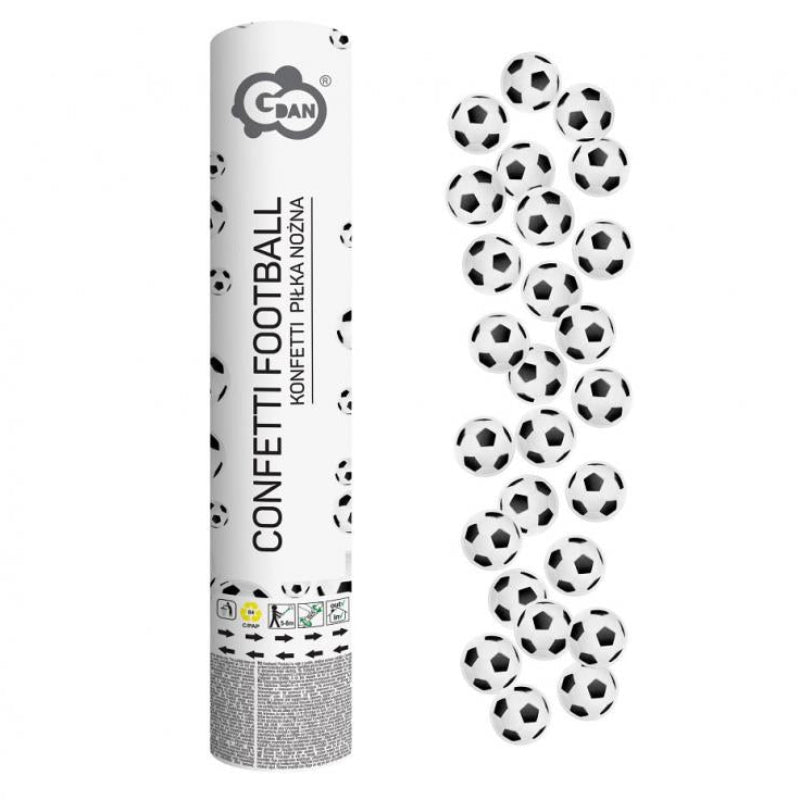 Konfettirør - fodbolde, 30 cm.